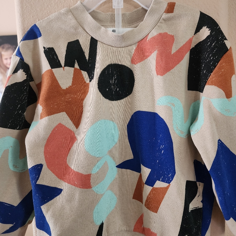 H&M Multicolor Abstract Sweater